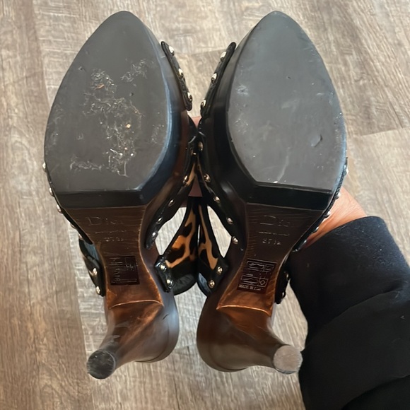 Christian Dior Leopard and Wood Heels - Picture 4 of 16